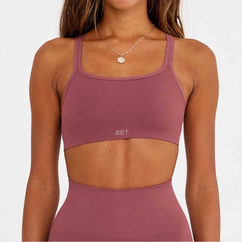 SET Active Mauve Sports Bra - Dusty Rose